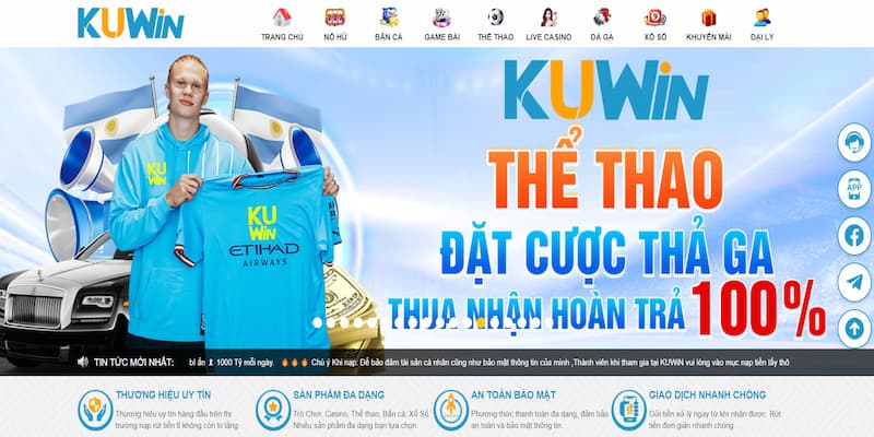 Trang cá cược thể thao Kuwin uy tín